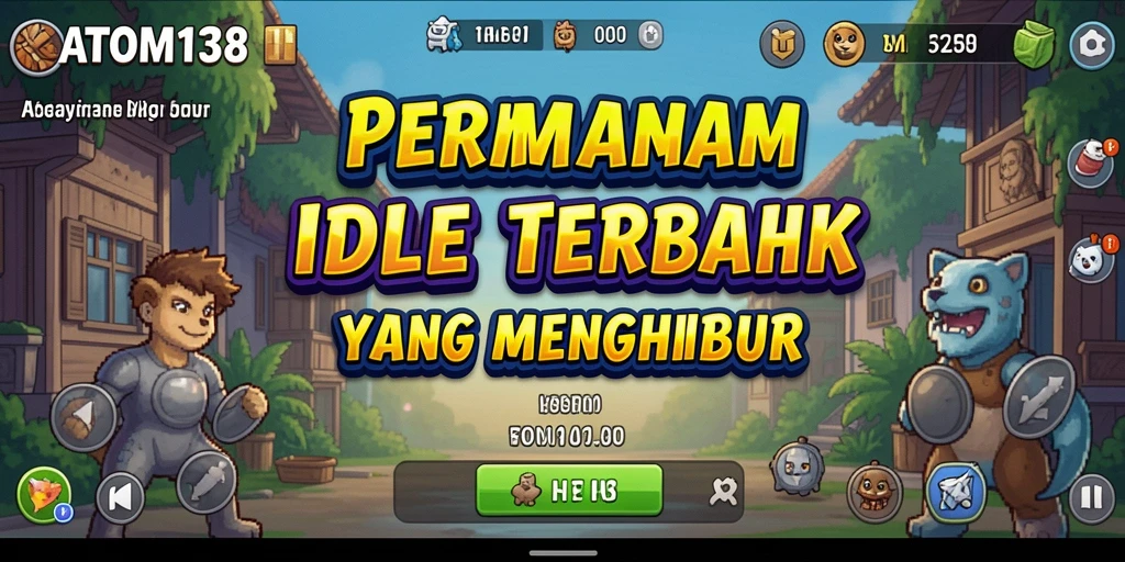 Tampilan gameplay ATOM138 yang memukau dan penuh warna.