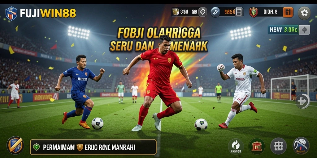 Tangkapan layar FUJIWIN88 menunjukkan aksi pertandingan olahraga yang mendebarkan.