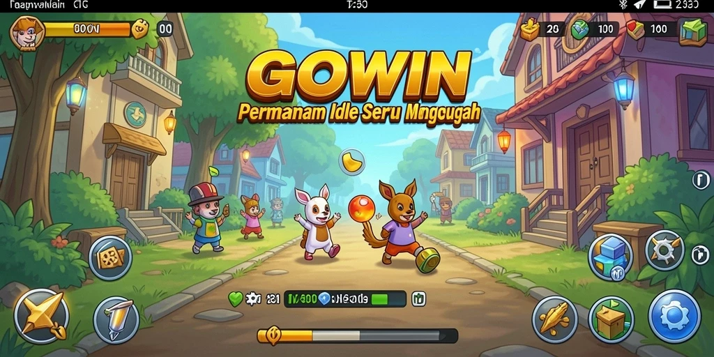Screenshot gameplay GOWIN menampilkan pengalaman bermain Idle yang seru.