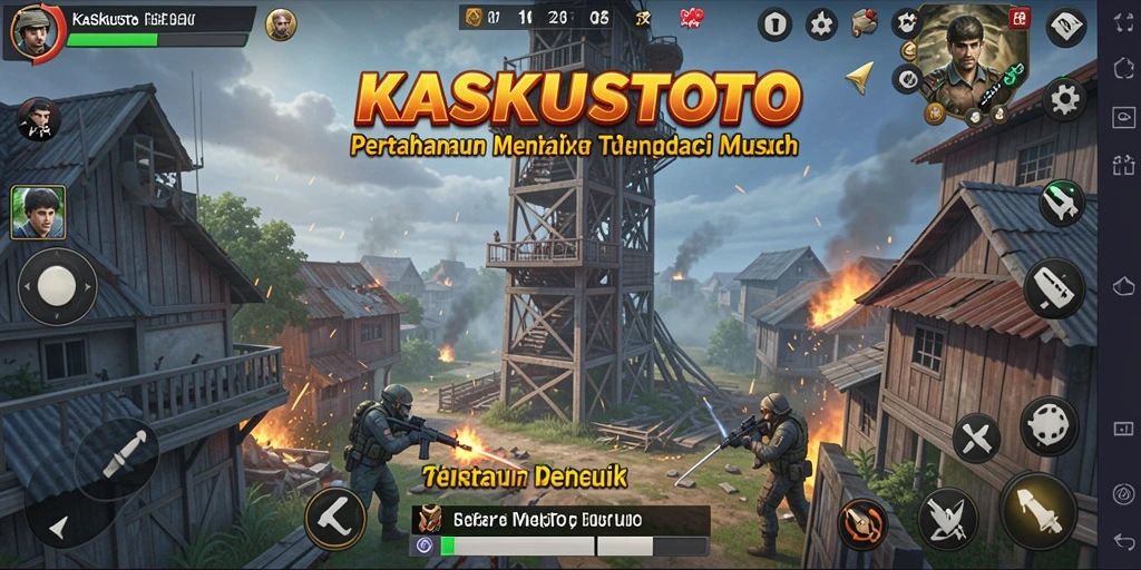 Screenshot KASKUSTOTO menampilkan aksi mendebarkan dalam pertahanan menara.