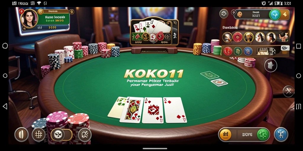 Tampilan gameplay poker KOKO11 yang menarik dan interaktif.