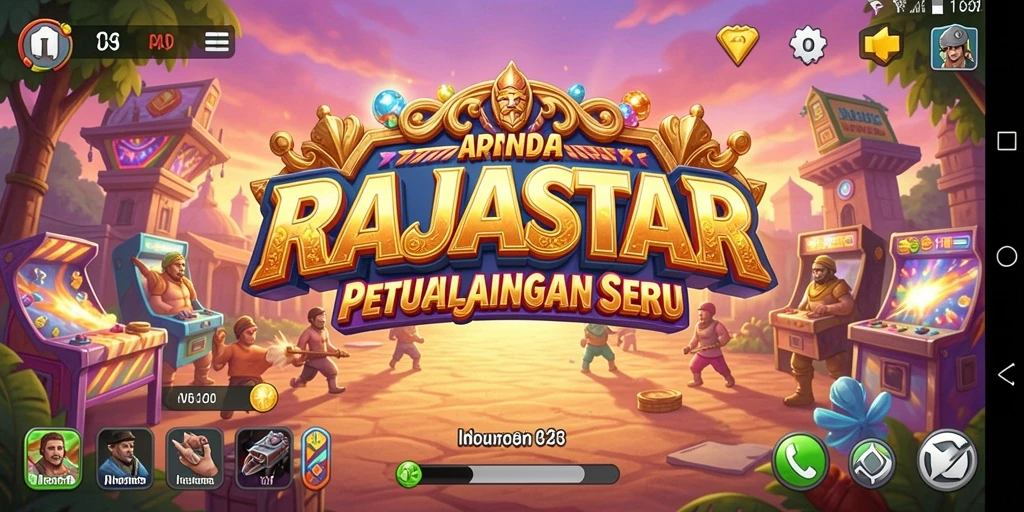 Screenshot utama dari gameplay RAJASTAR yang seru dan penuh aksi.