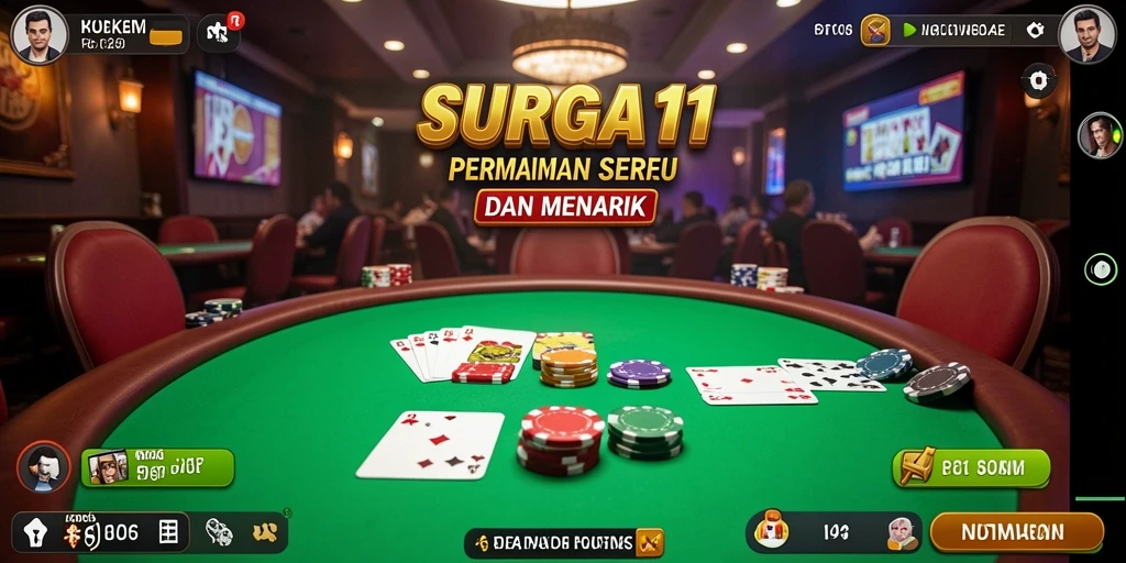 Tampilan menarik dari gameplay Poker di SURGA11.